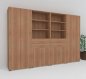 Preview: Büro Schrankwand VH92 320 cm breit Nussbaum
