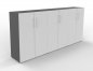 Preview: Büro-Schrankwand VH94 240 cm breit Grafit-Weiß