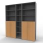 Preview: Büro Schrankwand VH95 Grafit-Buche