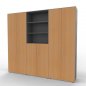 Preview: Büro Schrankwand VH98 Grafit-Buche