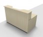 Preview: Empfangstheke Solid 160 cm mit Seitenblenden Frontansicht Ahron