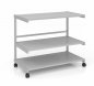 Preview: Bürowagen 81 cm breit mit 3 Böden Lichtgrau
