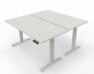 Preview: Doppelarbeitsplatz 160 x 160 cm GEL2 Gestellfarbe Weiß Tischplatte Weiß