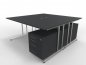 Preview: Doppelarbeitsplatz Artline1 160x160cm Anthrazit
