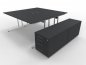 Preview: Doppelarbeitsplatz Artline1 160x160cm Anthrazit