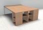 Preview: Doppelarbeitsplatz GD22 Doppelschreibtisch Buche