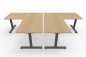 Preview: Doppelarbeitsplatz 320 x 180 cm DS2 Ahorn Gestell Grafit