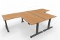 Preview: Doppelarbeitsplatz 320 x 180 cm DS2 Buche Gestell Grafit