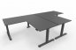 Preview: Doppelarbeitsplatz 320 x 180 cm DS2 Grafit Gestell Grafit