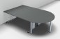 Preview: Doppelarbeitsplatz G4S mit Berateransatztisch Onyx-Grau