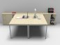 Preview: Doppelarbeitsplatz GD12 Ahorn