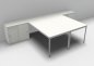 Preview: Doppelarbeitsplatz GD12 Weiss