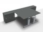 Preview: Doppelarbeitsplatz GD16 Onyx-Grau