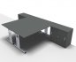 Preview: Doppelarbeitsplatz GD18 Onyx-Grau