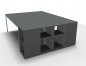Preview: Doppelarbeitsplatz GD22 Doppelschreibtisch Onyx-Grau