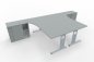 Preview: Doppelarbeitsplatz GD25 Schreibtisch für 2 Personen Lichtgrau