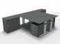 Preview: Doppelarbeitsplatz GD28 Onyx-Grau