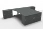 Preview: Doppelarbeitsplatz GD424 Onyx-Grau