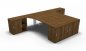 Preview: Doppelarbeitsplatz GD424 Nussbaum