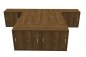 Preview: Doppelarbeitsplatz GD618 Nussbaum