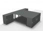 Preview: Doppelarbeitsplatz GD618 Onyx-Grau