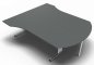 Preview: Doppelarbeitsplatz GDA23 Onyx-Grau