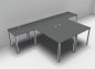 Preview: Doppelarbeitsplatz GK1 Onyx-Grau