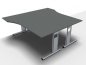 Preview: Doppelarbeitsplatz GS2 Onyx-Grau