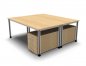 Preview: Doppelarbeitsplatz H18 mit Rollcontainern Ahorn