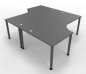 Preview: Doppelarbeitsplatz H200 Grafit Grafit