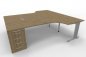 Preview: Doppelarbeitsplatz N25 mit Standcontainern Asteiche