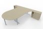 Preview: Doppelarbeitsplatz mit Besprechnungstisch 360 x 280 cm PA1 Ahorn
