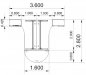 Preview: Doppelarbeitsplatz mit Besprechnungstisch 360 x 280 cm PA1 Stellfläche