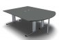 Preview: Doppelarbeitsplatz S19 Onyx-Grau