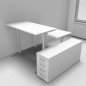 Preview: Doppelarbeitsplatz VXM4 Weiss