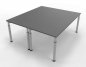 Preview: Doppelarbeitsplatz YD1 Grafit - Silber