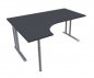 Preview: EDV-Schreibtisch TEN 160 cm links onyxgrau