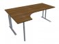 Preview: EDV-Schreibtisch TEN 180 cm, links nussbaum