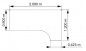 Preview: EDV-Schreibtisch ONE 200 cm rechts Maße