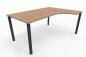 Preview: EDV-Schreibtisch 160 cm Vierfuß-Gestell anthrazit Buche