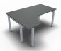Preview: EDV-Schreibtisch ONE 160 cm links Onyxgrau