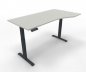 Preview: elektrisch höhenverstellbarer PC-Schreibtisch GE11 180x80/100 cm Anthrazit-Weiß