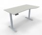 Preview: elektrisch höhenverstellbarer PC-Schreibtisch GE11 180x80/100 cm Silber-Weiß