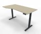 Preview: Elektrisch höhenverstellbarer PC-Schreibtisch GE12 180x100/80 cm Anthrazit-Ahorn