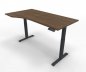 Preview: Elektrisch höhenverstellbarer PC-Schreibtisch GE12 180x100/80 cm Anthrazit-Nussbaum