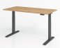 Preview: elektrisch höhenverstellbarer Schreibtisch HMK 160x80 cm Gestell Grafit Tischplatte Asteiche