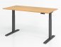 Preview: elektrisch höhenverstellbarer Schreibtisch HMK 160x80 cm Gestell Grafit Tischplatte Buche
