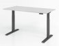 Preview: elektrisch höhenverstellbarer Schreibtisch HMK 160x80 cm Gestell Grafit Tischplatte Lichtgrau
