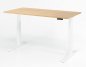 Preview: elektrisch höhenverstellbarer Schreibtisch HMK 160x80 cm Gestell Weiß Tischplatte Eiche