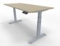 Preview: Elektrisch höhenverstellbarer Schreibtisch GP18 180x80cm Tischplatte Ahorn Gestell Silber